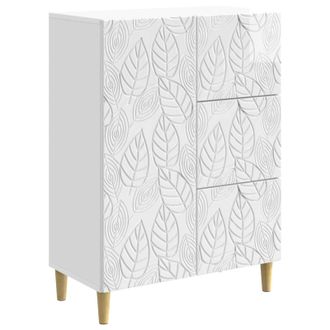 vidaXL Aparador Blanco Brillante 66 X 34,5 X 90 Cm Vidaxl