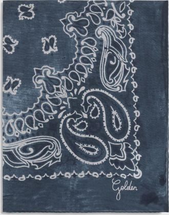 Golden Goose Bandana in pura seta con stampa astratta e motivo paisley
