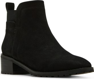 Blondo Shyne Waterproof Bootie in Black Nubuck at Nordstrom, Size 5.5