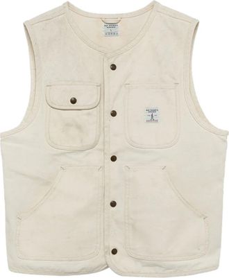 Roy Rogers Vest in Canvas - Heren - Bodywarmers - Wit - S - Katoen - Jassen