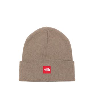 The North Face Logo-patch Ribbed-knit Beanie Hat