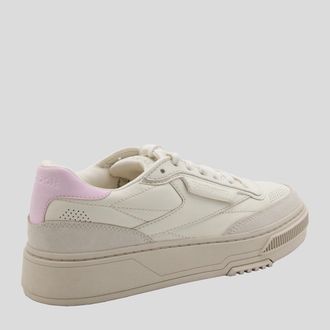Reebok Leather & Suede Platform Sneaker - White