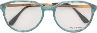 Saint Laurent Pre-owned Acetate sunglasses - Dames - Vintage Accessoires - Blauw - ONE Size - Vintage