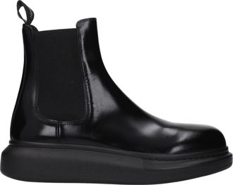 Alexander McQueen Alexander McQueen Herens Leren enkellaarzen zwart