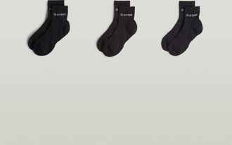 G-Star Anklet Sokken 3 Paar - Zwart - Dames