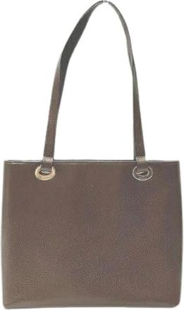 Gucci Pre-owned Tote Bags, female, Brown, Size: ONE SIZE Pre-owned Leather 2way Tote Shoulder Bag
