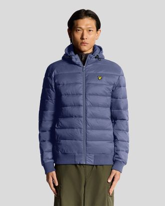 Lyle & Scott Mens Puffer Jacket - Grey Nylon - Size X-Small
