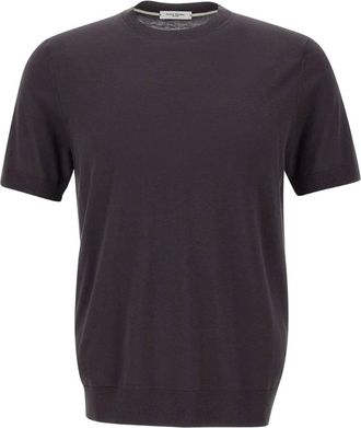 Paolo Pecora T-shirt in misto seta - Marrone