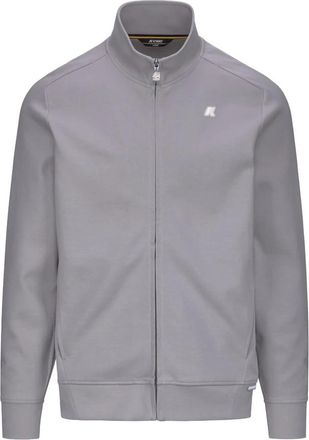 K-Way Hayce Interlock Jacket - Heren - Vesten met rits - Grijs - S - Katoen - Hoodies & sweatvesten