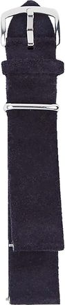 Isabel Marant Bracelet de Montre Silver Hammered Cuir Bleu Marine Argent&eacute;