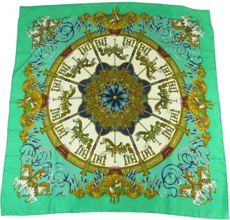 Herm&egrave;s Pre-owned Hermes Luna Park Silk Scarf 90 Ladies OXAUYGD32AVNFCPO