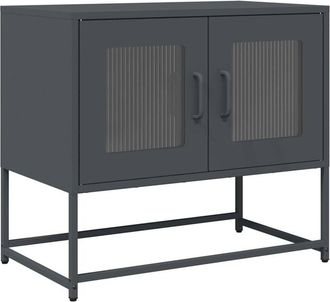vidaXL Vidaxl - Mueble para tv acero laminado en frío antracita 68x39x60,5 cm