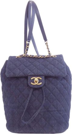 Chanel Blue Denim Backpack (Pre-Owned)