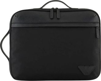 Emporio Armani Laptop Bags & Cases, male, Black, Size: ONE SIZE Stylish Laptop Bag with Zip Closure