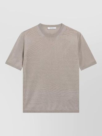 Max Mara crew neck plain short sleeve knit top