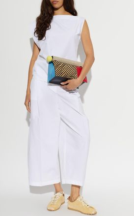 Jacquemus Cotton Top Drap, Womens, White