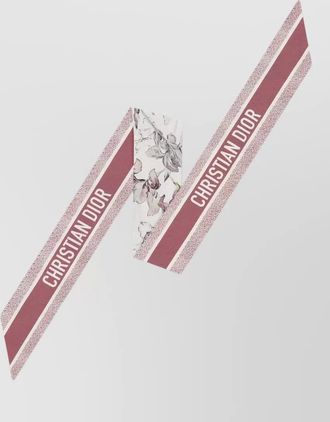Dior floral pattern scarf pointed ends