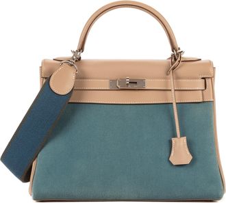 Herm&egrave;s Pre-owned Womens Rare Ltd. Ed. Kelly 32 Retourne Amazonia 32 Shoulder Bag - Teal - One Size