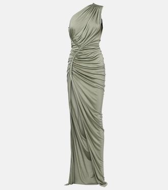 Rick Owens Lilies Shailee ruched one-shoulder gown
