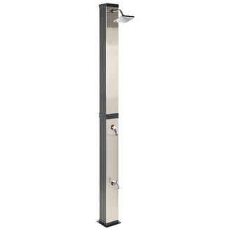 Beliani Ducha Solar Independiente De Exterior Pvc Con Energ&iacute;a Solar Negro Buenos