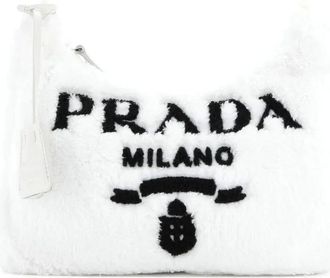 Prada Re-Edition 2000 Terry kleine tas - Wit