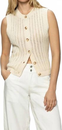 Sanctuary Pointelle Shell Sweater Vest In Econ