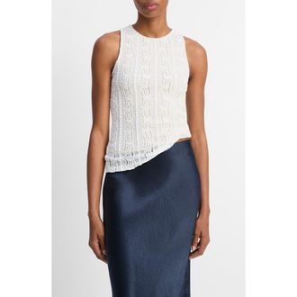 Vince Lace Tank in Off White at Nordstrom Rack, Size Large