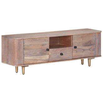 Berkfield Home TV Cabinet 118x30x40 cm Solid Acacia Wood in Brown | Size: 118 x 30 x 40 cm