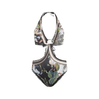 Roberto Cavalli Jewellery Foulard Print One-Piece - female - Roberto Cavalli - Swimsuits - Multicolor - L - Swimwear