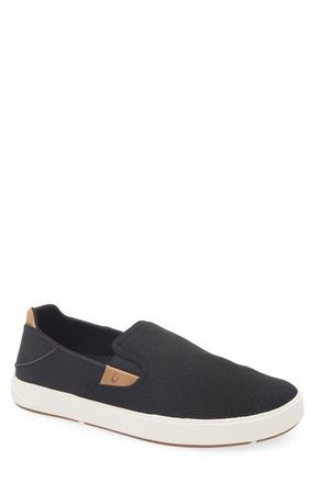 Olukai Laeahi Nui Convertible Slip-On Sneaker in Black /Tan at Nordstrom, Size 10.5