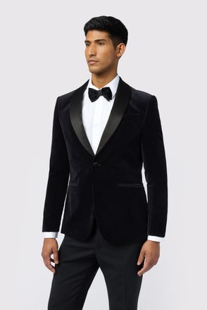 Ted Baker Mens Slim Fit Velvet Jacket - Black - Size 46 (Chest)
