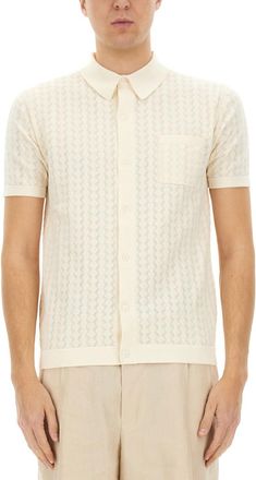 Dolce & Gabbana Perforated Cotton Knit Shirt-Uomo