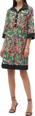 Joseph Ribkoff Paisley Print Dress In Black/ Multi