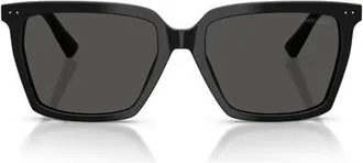 Jimmy Choo London 55mm Square Sunglasses in Black/dark Grey at Nordstrom