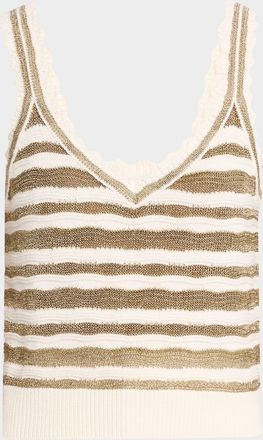 Veronica Beard Binetto Stripe Knit Tank Top