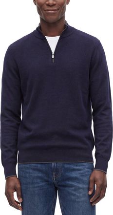 Raffi English Rib Wool-Blend 1/4-Zip Sweater