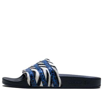 adidas (WMNS) adidas Adilette Core Black Blue White CM8493