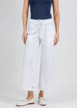 Xcvi Roel Wide Leg Crop Pants In White