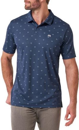 Travis Mathew Final State Geo Pattern Polo in Total Eclipse at Nordstrom, Size Xx-Large