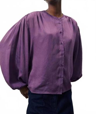 FRNCH Neola Long Cuffed Sleeves Shirt In Purple