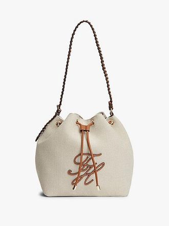 Tommy Hilfiger Pure Linen Canvas Bucket Bag