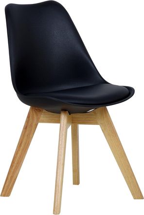 Woltu 1x Sillas De Comedor Dining Chairs Silla Tower Madera Silla De Escritorio Asiento Acolchado En Cuero Sint&eacute;tico Y Polipropileno Silla De Cocina Silla C