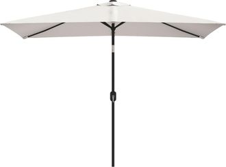 vidaXL Sombrilla Rectangular Blanco Arena 200x300 Cm Vidaxl