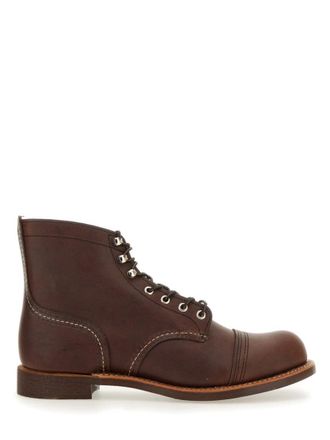 Red Wing Shoes Ankle-Height Brown Leather Boots