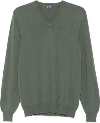 Fedeli Maglione con scollo a V - Verde