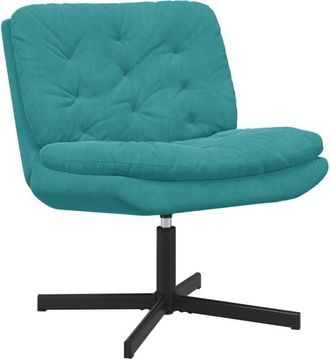 vidaXL Swivel Relaxing Chair Other Turquoise 63 x 75 x 76 cm Velvet Vidaxl