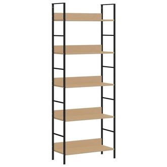 vidaXL Estanter&iacute;a De 5 Niveles Madera Ingenier&iacute;a Roble 60x27,6x158,5cm Vidaxl