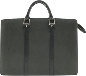 Louis Vuitton Pre-owned Taiga Briefcase - Heren - Vintage Handtas - Zwart - ONE Size - Leer - Vintage