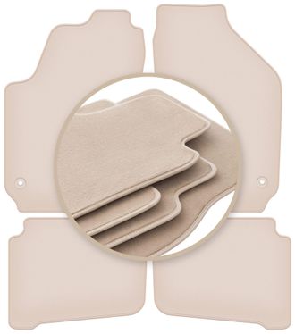 OEM Alfombrillas Beige Premium Para Volkswagen Polo Iv 9n Hatchback 2001-2009