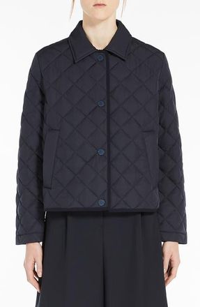 Max Mara Vadier Quilted Jacket in Navy at Nordstrom, Size 10